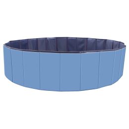 1Pc 160 X 160 X 30cm-63.0 X 63.0 X 11.8inch Foldable Pet Swimming Pool PVC  Dog Swim Pool Bathing Tub Playmat Pools (Option: 1Pc Blue)