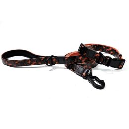 UV Printing Camouflage Embossed Pet Leash Set Is A Perfect Combination Of Style And Functionality Specially Designed For Pets' Outdoor Activities (Option: Red-20mm)